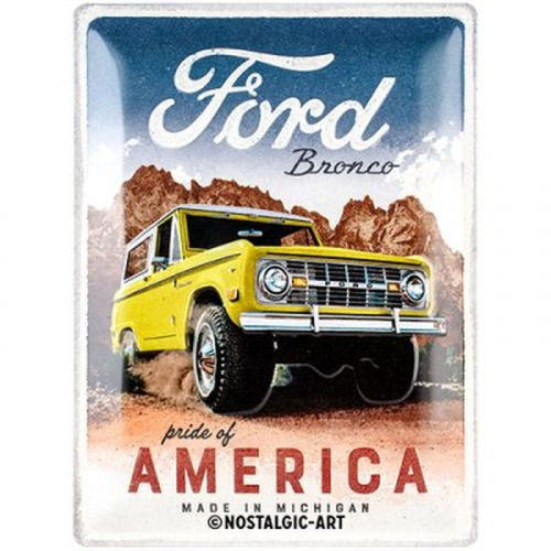 Blechschild Bronco gross 1